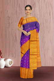 Purple Gadwal Silk Saree 10075445