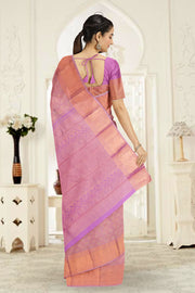 Blush Pink Pure Zari Kanjivaram Silk Saree 10063055