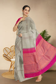 Beige Pure Zari Jacquard Kanjivaram Silk Saree 10063122