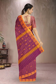 Purple Handloom Chettinad Cotton Saree 10075870