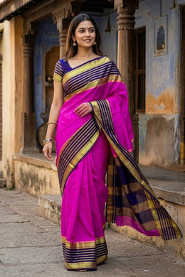 Purple Semi Mysore Crepe Silk Saree 10077822