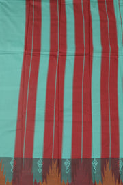 Teal Blue Vegan Silk Kanjivaram Saree 10077944