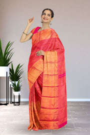 Pink Bridal Kanjivaram Silk Saree 10064986