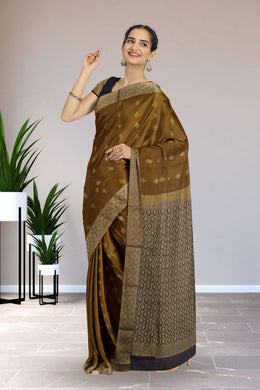 Brown Kanjivaram Pure Silk Saree 10076070