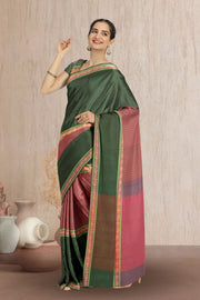 Green Handloom Chettinad Cotton Saree 10072615