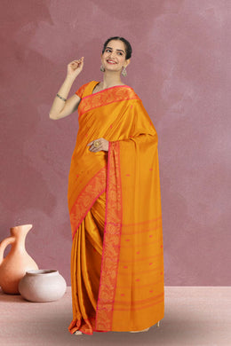 Yellow Handloom Chettinad Cotton Saree 10075087