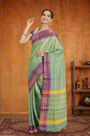 Green Handloom Chettinad Cotton Saree 10075097