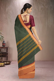 Green Handloom Chettinad Cotton Saree 10075800