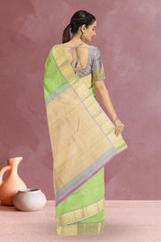 Mint Green Pure Zari Kanjivaram Silk Saree 10062344