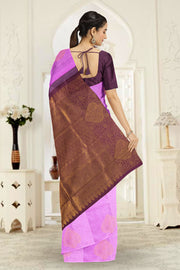 Purple Kanjivaram Pure Silk Saree 10076121