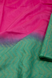 Pink Semi Tussar Saree with Zari Border 10078214