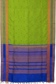 Green Handloom Kanchi Silk Cotton Saree 10077991