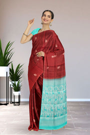 Maroon Handloom Kanjivaram Soft Silk Saree 10066269