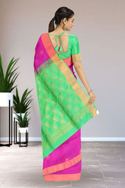 Violet Handloom Kanjivaram Soft Silk Saree 10059807