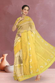 Gold  Kanjivaram Tissue Vegan Silk Saree 10075572