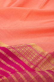 Peach Semi Mysore Crepe Silk Saree 10077825 