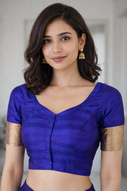 Blue Kanjivaram Soft Silk Blouse 10076975