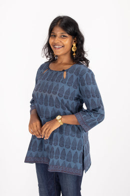 Blue Bagh Printed Cotton Kurti 10071576