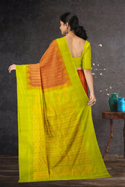 Brown Gadwal Kuttu Silk Saree 10076200