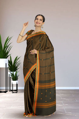 Green Handloom Chettinad Cotton Saree Without Blouse 10075134