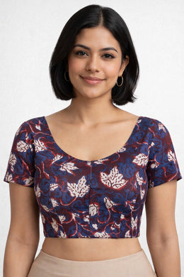 Multicolour Jahota Printed Cotton Blouse 10074484