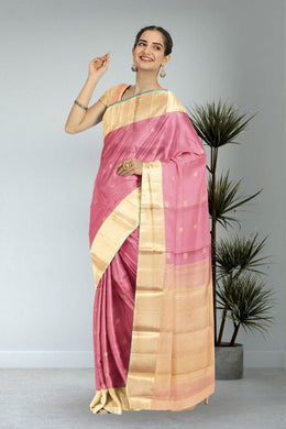 Pink Handloom Kanjivaram Soft Silk Saree 10065356