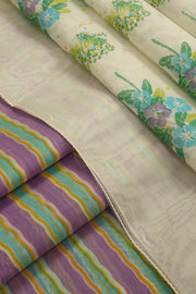 Multicolor Chanderi Silk Cotton 2 Piece Salwar Suit Material 10077386