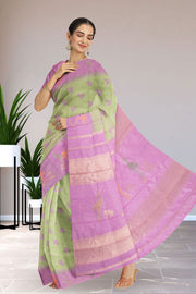  Sage Green Fancy Kanjivaram Vegan Silk Saree 10075599