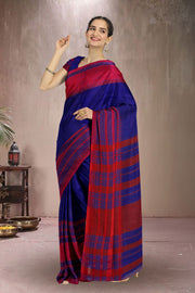Blue Bengal Handwoven Cotton Saree 10075302