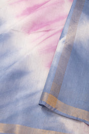 Pink Shibori Dye Semi Tussar Saree 10078221