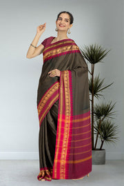 Green Handloom Chettinad Cotton Saree 10075917