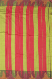 Lime Green Vegan Silk Kanjivaram Saree 10077940