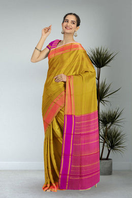 Yellow Kanjivaram Pure Silk Saree 10076072