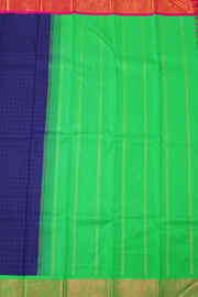 Navy Blue Kanjivaram silk saree with Double Side Pallu 10077919