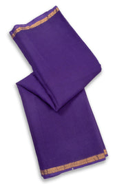 Royal Purple Solid Style Kota Cotton Saree with Contrast Blouse 10074189