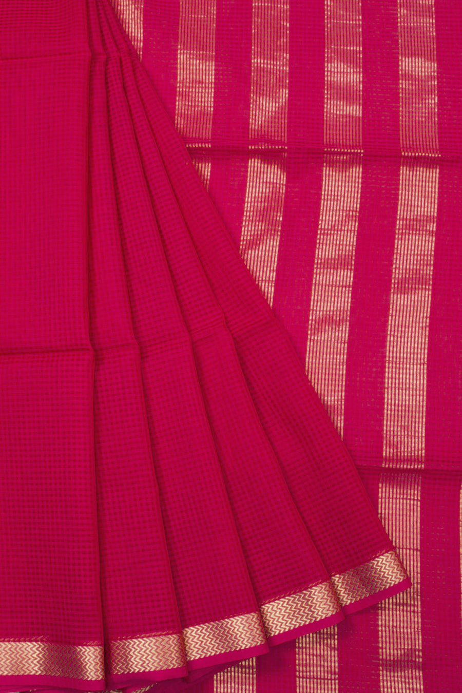 Pink Handloom Maheswari Silk Cotton Saree - Avishya