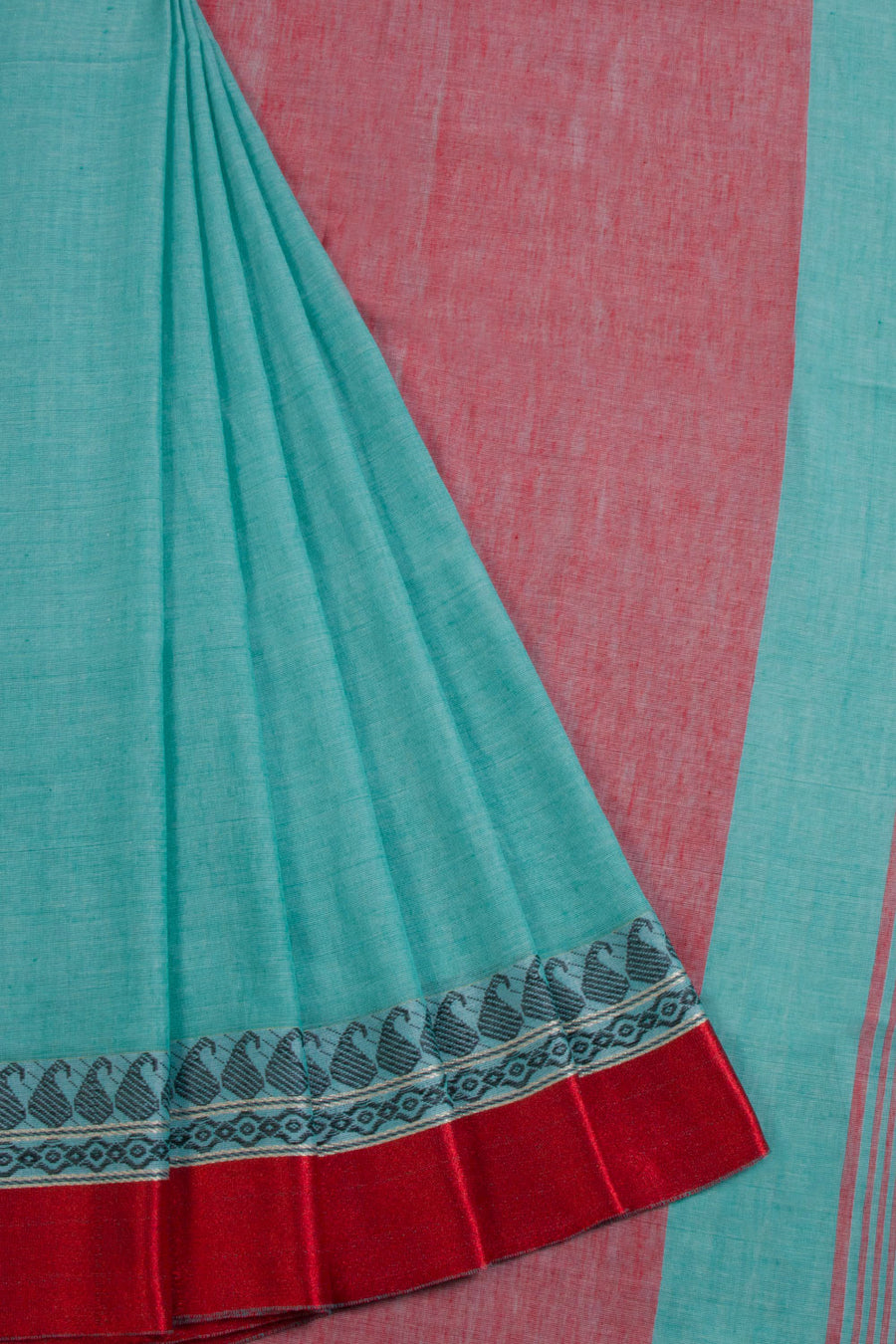 Blue Shantipur Tant Bengal Cotton Saree 10069066- Avishya