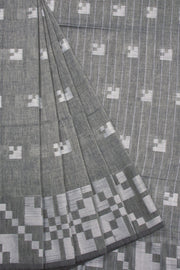 Cement Grey Bengal Cotton Saree