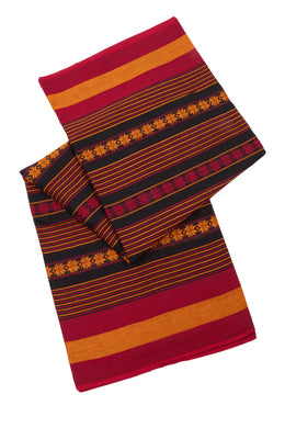 Black Handloom Dhaniakhali Cotton Saree Without Blouse 10073011