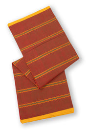 Maroon Handloom Dhaniakhali Cotton Saree Without Blouse 10073022