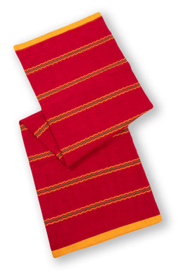 Red Handloom Dhaniakhali Cotton Saree Without Blouse 10073023