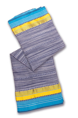 Blue Dhaniakhali Cotton Saree without blouse 10073026