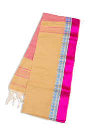 Yellow Shantipur Tant Bengal Cotton Saree 10074968