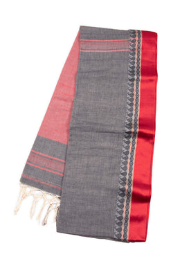 Grey Shantipur Tant Bengal Cotton Saree 10074977