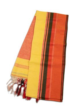 Yellow Shantipur Tant Bengal Cotton Saree 10074980