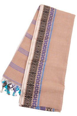 Brown Shantipur Tant Bengal Cotton Saree 10074983