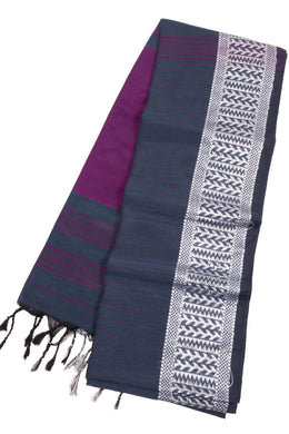 Grey Shantipur Tant Bengal Cotton Saree 10074984