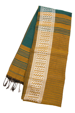 Green Shantipur Tant Bengal Cotton Saree 10074985
