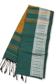 Green Shantipur Tant Bengal Cotton Saree 10074986