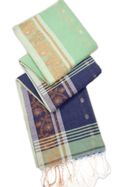 Green Bengal Handwoven Cotton Saree 10075313